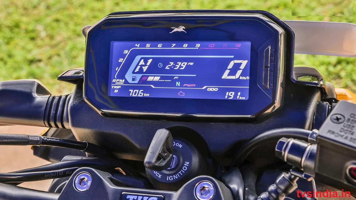 A Futuristic Digital Display: Tech Meets Two-Wheels